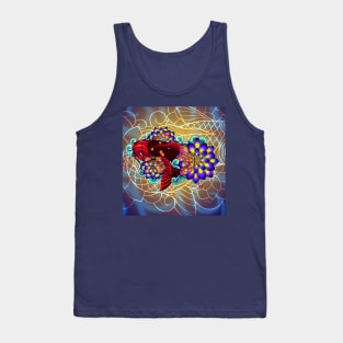 Koi and Lotus Blossoms Tank Top